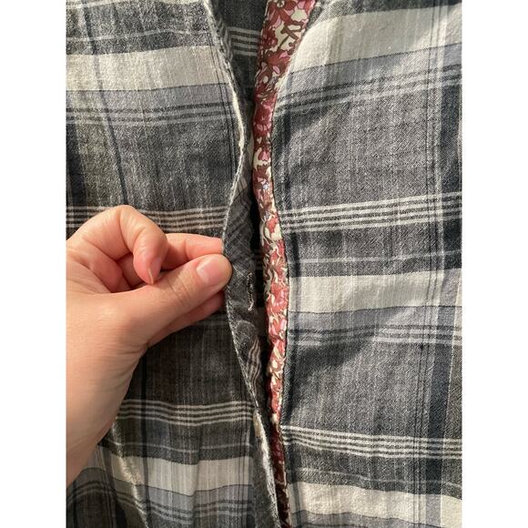 Silver Jean Co Button Up Shirt Plaid Size Medium - Picture 4 of 10